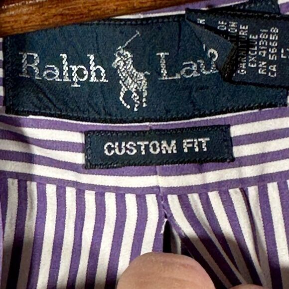 Ralph Lauren custom fit button down 17 1/2 34/35 - Picture 2 of 8